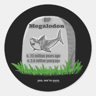Redonda QEPD Megalodon Pegatina