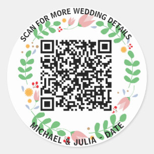 Redonda QuickLink: Pegatina de código QR para empresas