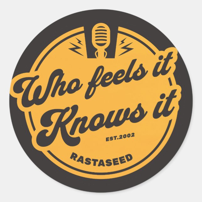 Redonda Quien lo siente sabe Pegatina (Anverso)