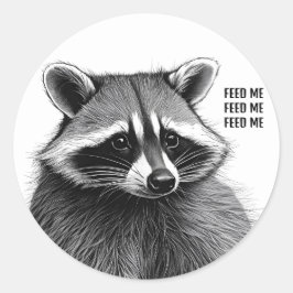Redonda Raccoon Pegatina