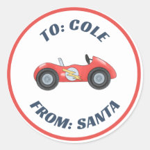 Race Car Racetra Navidades Personalizado Pegatina 