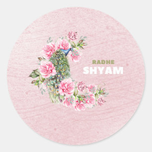 Redonda Radhe Shyam pegatina