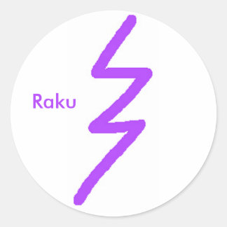 Redonda Raku Pegatina