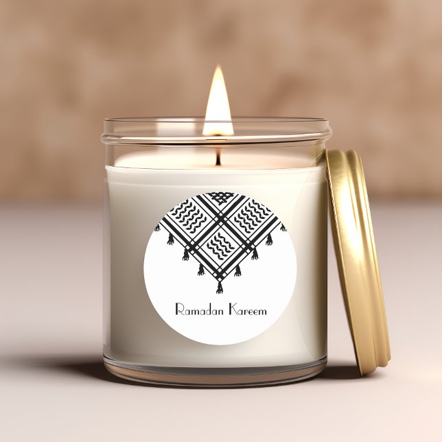 Redonda Ramadan Kareem Pegatina palestino Kuffeyyeh (Subido por el creador)