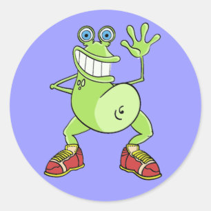 Redonda Rana graciosa del roedor pegatina "personalizado"