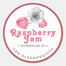 Redonda Raspberry Jam Classic Round Pegatina