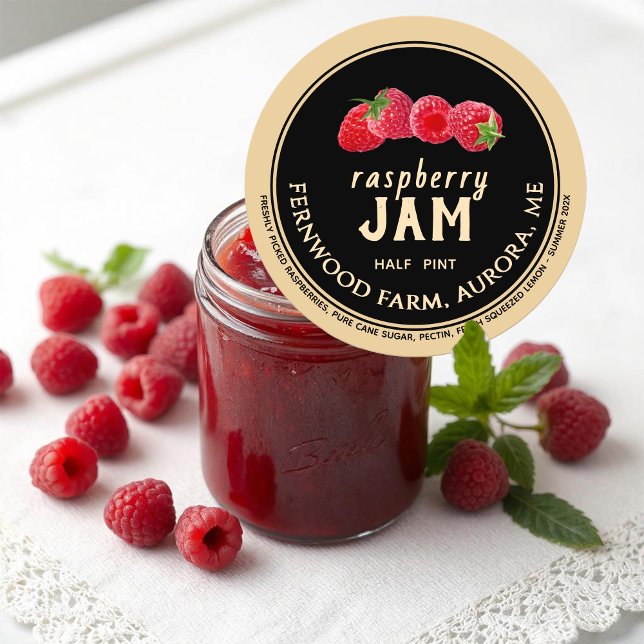 Redonda Raspberry Jam Classic Round Pegatina (Subido por el creador)