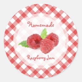 Redonda Raspberry Jam pegatina