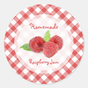 Redonda Raspberry Jam pegatina