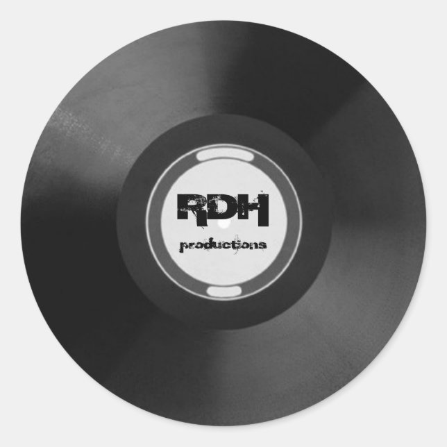 Redonda RDHprod. Pegatina de vinilo (Anverso)