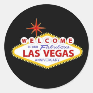 Redonda RECEPCIÓN a NUESTRO L FABULOSO pegatina del