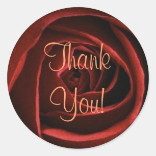 Redonda Red Rose gracias Pegatina
