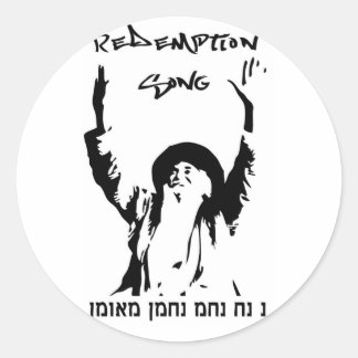 Redonda Redemption Song Pegatina mayor tamaño