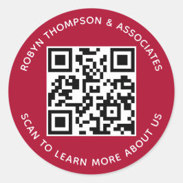 Redonda Redondo de nombre de compañía de Pegatina de códig