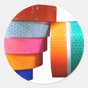 Redonda Reflectores de cinta de Pegatina de PVC reflectant