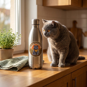 Redonda Regalo de Pegatina de Gato British Shorthair para 
