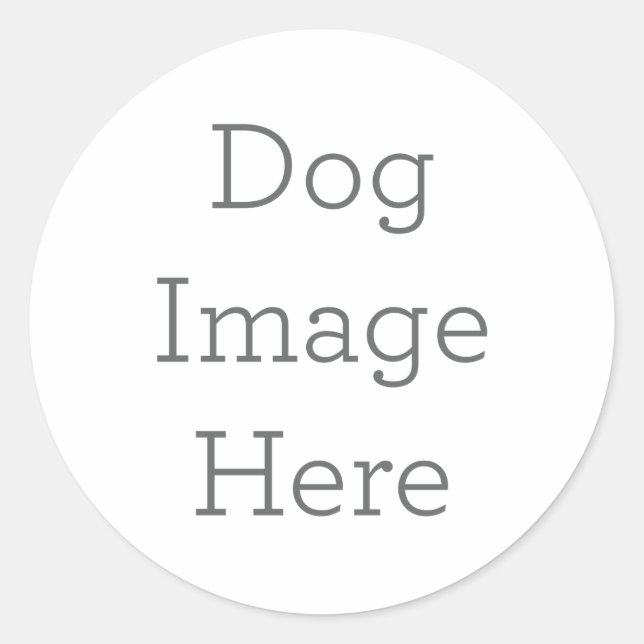 Redonda Regalo de Pegatina de perro personalizado (Anverso)