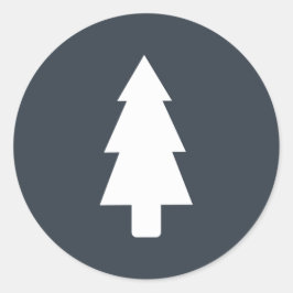 Redonda Regocijarse por el Pegatina del árbol de Navidad