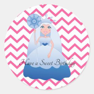 Redonda Reina de Candyland Pegatina Frostine