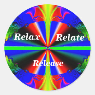 Redonda Relájate, Relacionar, Pegatina de Release_