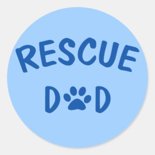Redonda Rescue Dad Pegatina