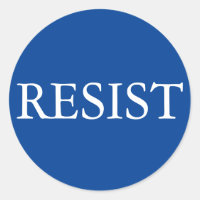 RESISTIR pegatina redondo