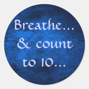 Redonda Respire… y cuenta… al pegatina 10
