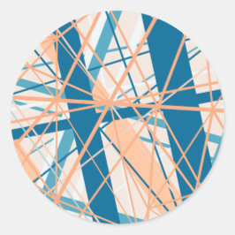 Redonda Resumen de playa Pegatina de verano geométrico