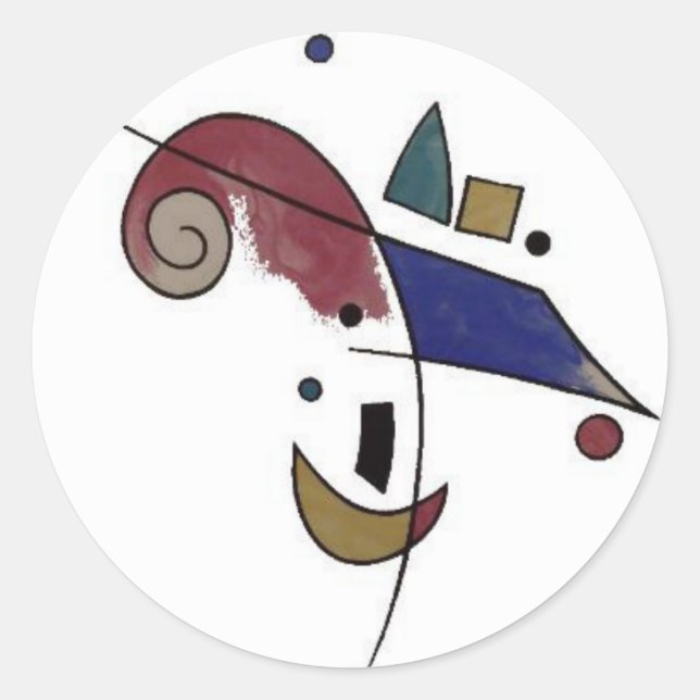 Redonda Resumen de Venedig Pegatina (Anverso)