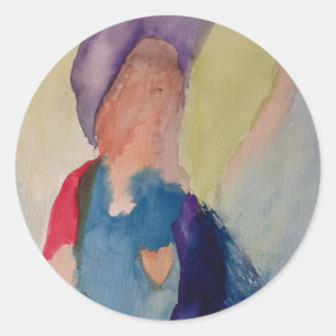 Redonda Resumen Pegatina de Ronda Ángel de Guardian