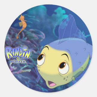 Redonda RINDIN el Pegatina Puffer