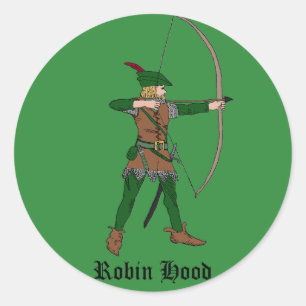 Redonda Robin Hood Pegatina