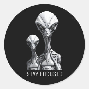 Redonda Robot Aliens Round Pegatina Set