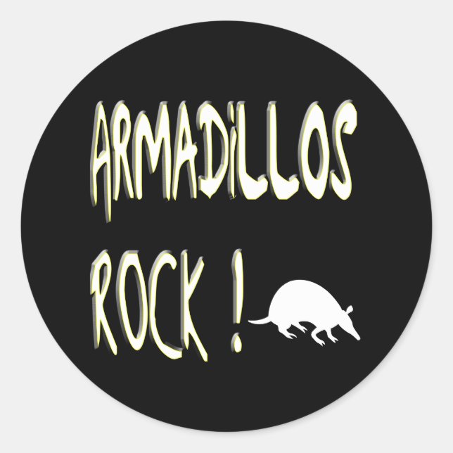 Redonda ¡Rock de los Armadillos! Pegatina (Anverso)