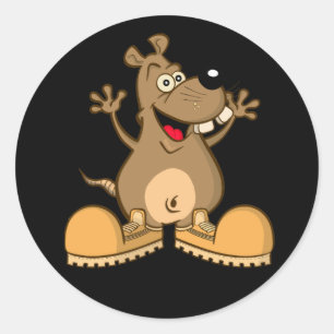 Redonda roedor "dibujo animado " del pegatina