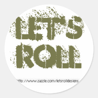 Redonda Roll Pegatina