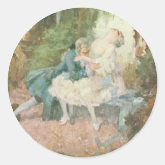 Redonda Romance Pegatina