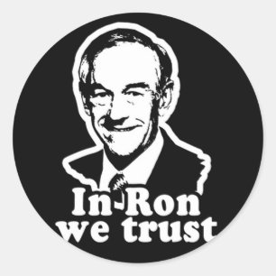 Redonda Ron Paul para el pegatina del presidente 2012