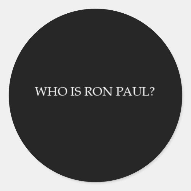 Redonda Ron Paul pegatina (Anverso)