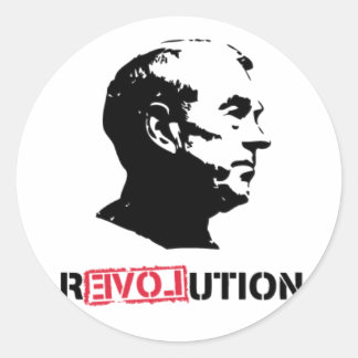 Redonda Ron Paul Revolution pegatina