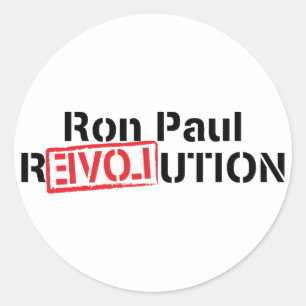 Redonda Ron Paul Revolution Round Pegatina