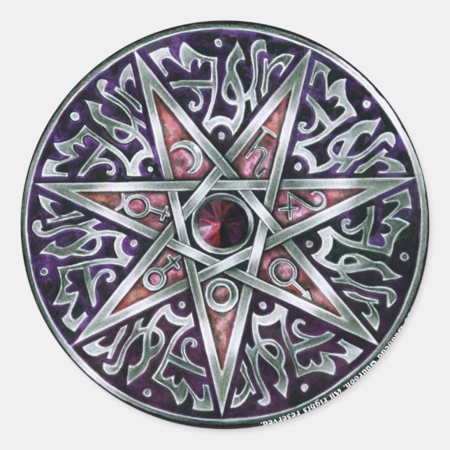 Redonda Ronda De Pegatina De Star Of Fey (Anverso)