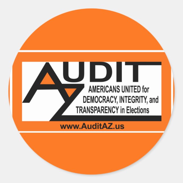 Redonda Ronda Pegatina de AuditAZ de 3" (Anverso)
