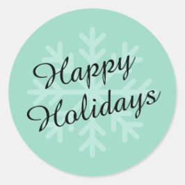 Redonda Ronda Verde azulada suave Pegatina de vacaciones f