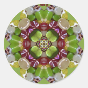 Redonda RORY ~ EASTER CANDY JELLY BEANS ~ Round Pegatina