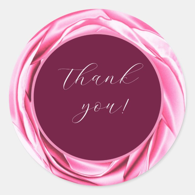 Redonda Rosa metálico Pegatina redondo rosado (Anverso)