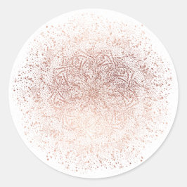 Redonda Rosa Navidades de espuma de oro Pegatina de vacaci