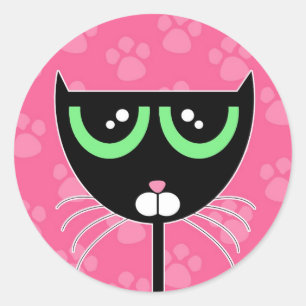 Redonda Rosa PAWS - Pegatina