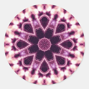 Redonda Rosa Pegatina Círculo