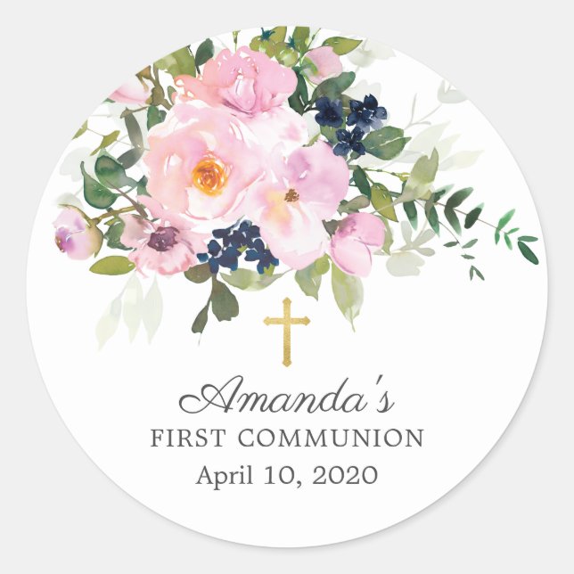 Redonda Rosas de Rubor y primer Pegatina de la comunidad (Anverso)